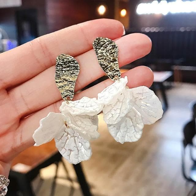 白色貝殼耳環 飾品 耳釘 網美 高級感 耳飾 氣質百搭 耳環 韓國 耳針