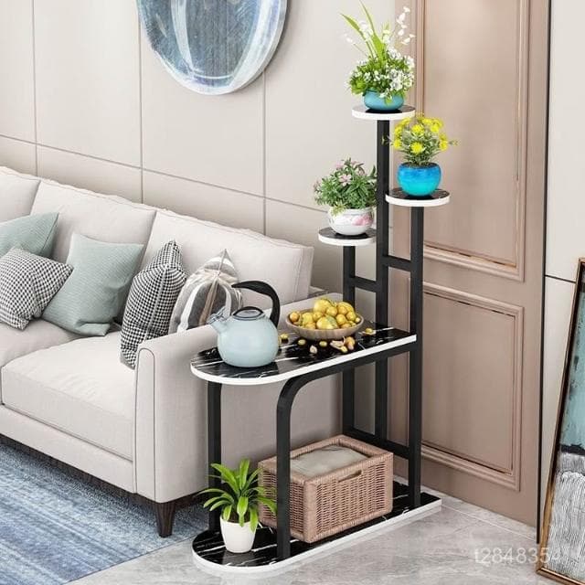 🔥免運🔥多層花架北歐落地花架客廳沙發邊幾鐵藝裝飾架置物架邊櫃 花架 盆栽架 陽臺花架 植物架 落地花架 多層折疊花架