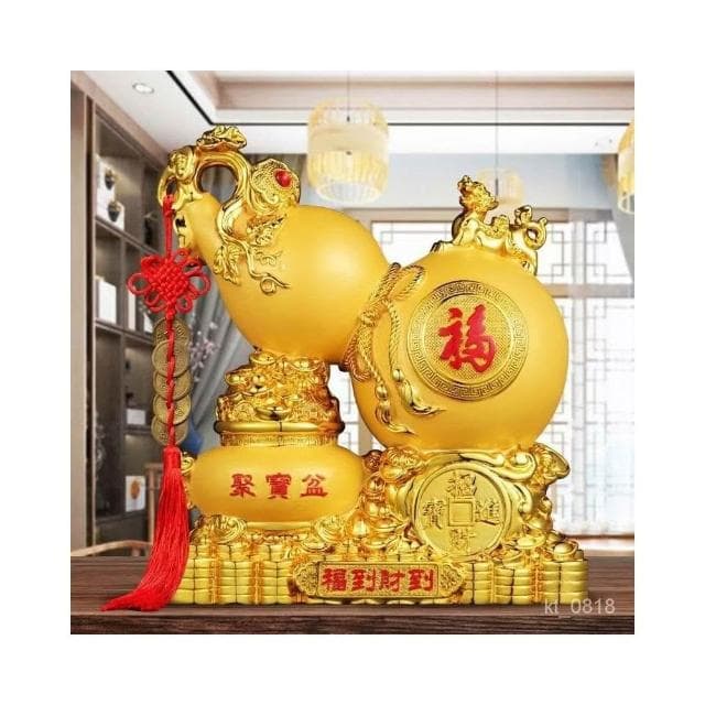 臺灣熱賣 招財聚寶盆葫蘆擺飾 招財擺件 風水擺飾 招財擺飾 招財金蟾擺件 家居擺設 開幕送禮 入厝禮物