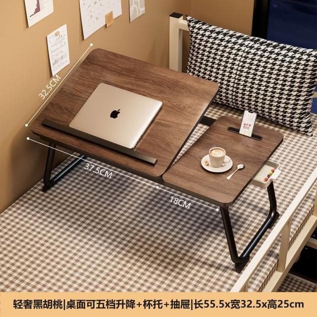 可升降床上小桌子筆記本電腦支架臥室飄窗桌家用懶人床上桌學生宿舍寫閱讀桌折疊餐桌兒童學習寫字桌看書神器