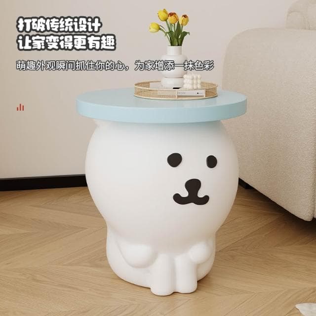 自嘲熊卡通茶几客廳擺件落地公仔沙發邊幾創意床頭櫃可愛喬遷禮物