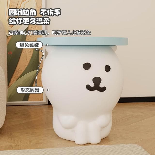 自嘲熊卡通茶几客廳擺件落地公仔沙發邊幾創意床頭櫃可愛喬遷禮物