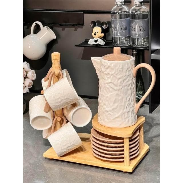輕奢杯子茶具杯具茶壺套裝家用客廳待客陶瓷水杯水壺喬遷新居禮品