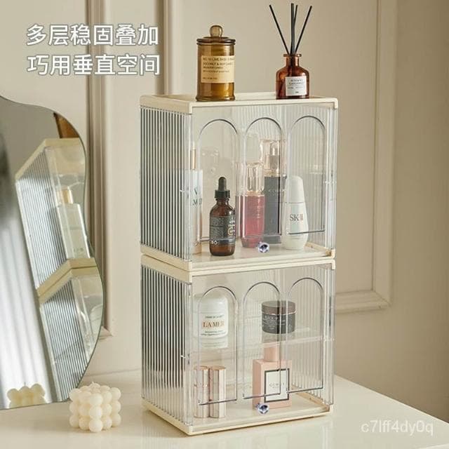 防塵杯子收納置物架 亞剋力杯架 水杯茶杯展示架子 桌麵放杯子 收納盒 茶杯放玻璃茶具櫃 桌麵傢用架子 檯麵置物杯櫃