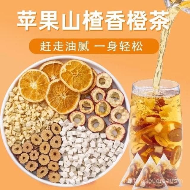小桃喜 水果茶蘋果山楂颳颳茶橙片紅棗茶女生泡水喝的茶
