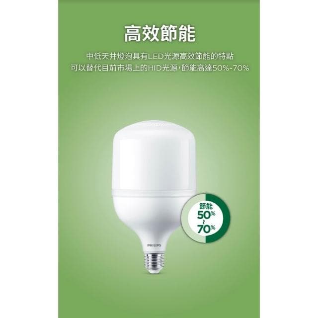 【Philips 飛利浦】[ 快速出貨 ]  飛利浦LED 中低天井燈泡 大燈泡 高亮度燈泡 廠房燈泡 夜市燈泡 超亮燈泡