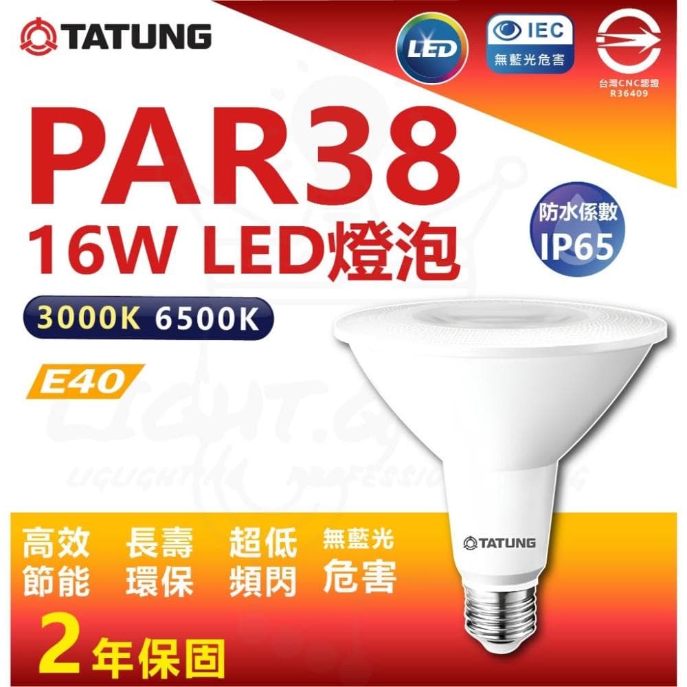 大同 PAR38 16W LED燈泡 E27 防水燈泡 戶外燈泡 IP65 PAR燈泡 鑽石燈泡 防水投射燈泡 全電壓