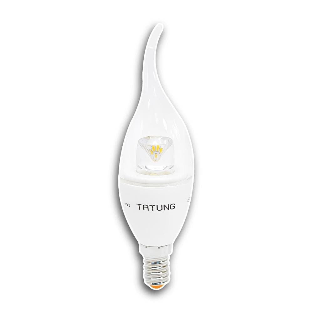 【TATUNG 大同】LED 蠟燭燈 5W 蠟燭型燈泡 E14 燈頭 全電壓 尖清 拉尾 黃光 白 小燈泡 小夜燈 氣氛燈