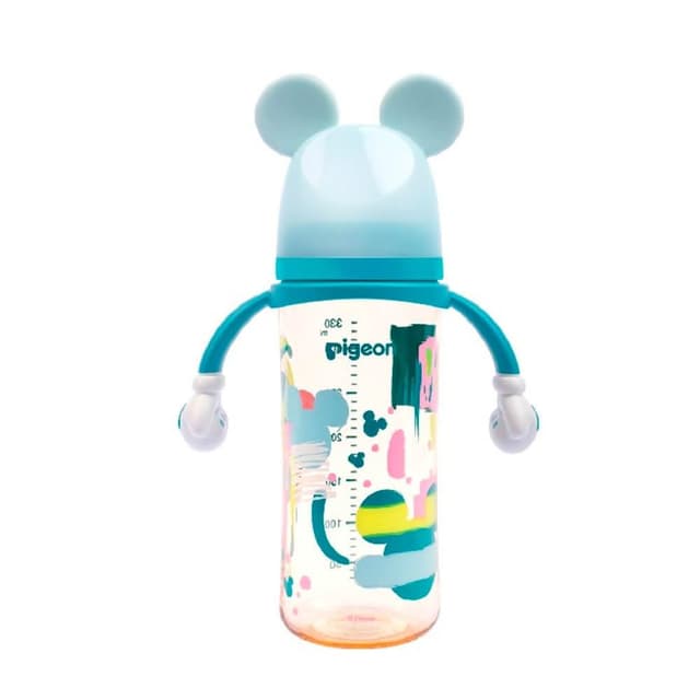 【Pigeon 貝親】迪士尼母乳實感PPSU握把奶瓶330ml-米奇印象寶寶奶瓶/握把奶瓶(寶寶共和國)