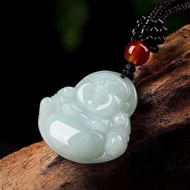 【KEDDY】彌勒佛玉墜-玉珮-飾品-翡翠-護身符-招財納福-保平安-玉石項鍊-送媽媽-觀音佛像-項鍊-女生項鍊-吊墜-小禮物