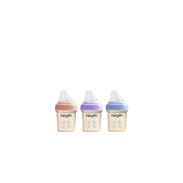 【hegen】金色奇蹟PPSU多功能方圓型寬口奶瓶 150ml 單瓶組(嫣粉/沁藍/漾紫)