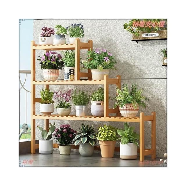 園藝花架 客廳花架 陽臺花架 實木花架 花盆架 多肉植物架盆栽架 新款落地陽臺花架室內多層置物架多肉花盆架客廳階梯植物架