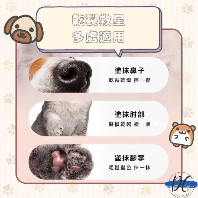 DC寵物現貨秒出🐾寵物足鼻兩用防護霜 寵物肉球保養膏 寵物肉球嫩嫩膏 寵物護腳膏 足部護理保養 貓狗通用 A311