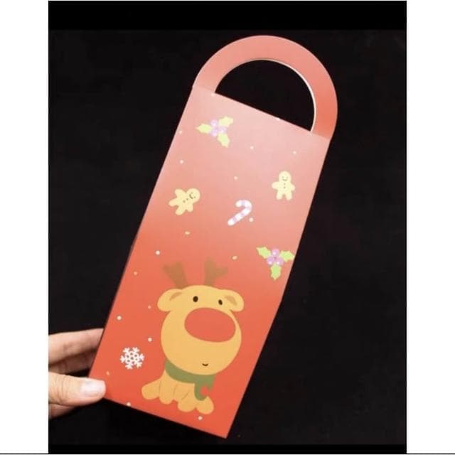 優選~台灣現貨  包裝盒 聖誕節手提式包裝盒 聖誕節手提式包裝盒 新年伴手禮盒 牛軋糖盒 鳳梨酥薑餅丁巧克力小禮物盒