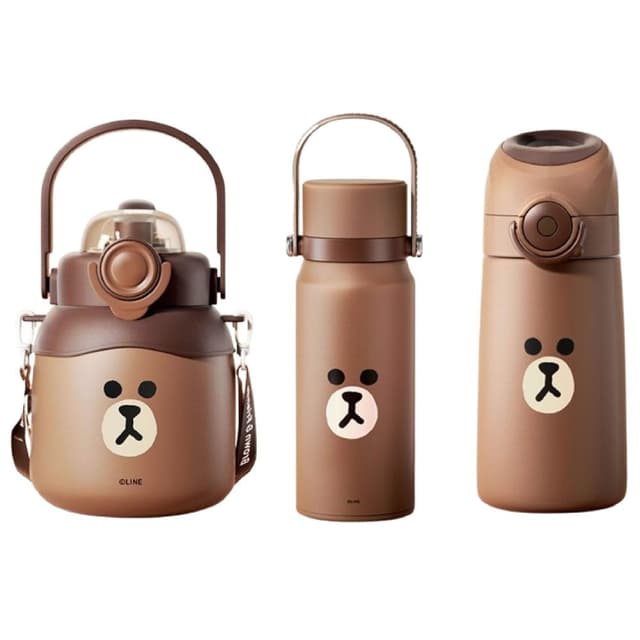 【LINE FRIENDS】熊大 保溫壺 保溫杯 保溫罐 大肚保溫瓶 旅行保溫水壺 316不鏽鋼內膽保溫杯 抽獎 辦公小物 餐廚 送禮 生日 禮物