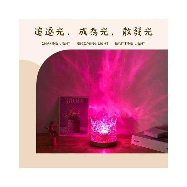 水波紋燈 方形水紋燈 日落燈 夕陽燈 夜燈 裝飾燈 氣氛燈 造型燈 氛圍燈 床頭 生日禮物 拍照 房間 交換禮物 臥室