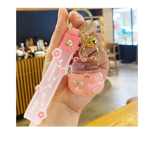 【開運堂】 招財貓鑰匙扣女精緻可愛貓咪公仔情侶包包挂件汽車鑰匙鏈情侶情人節禮物生日禮物聖誕節閨密
