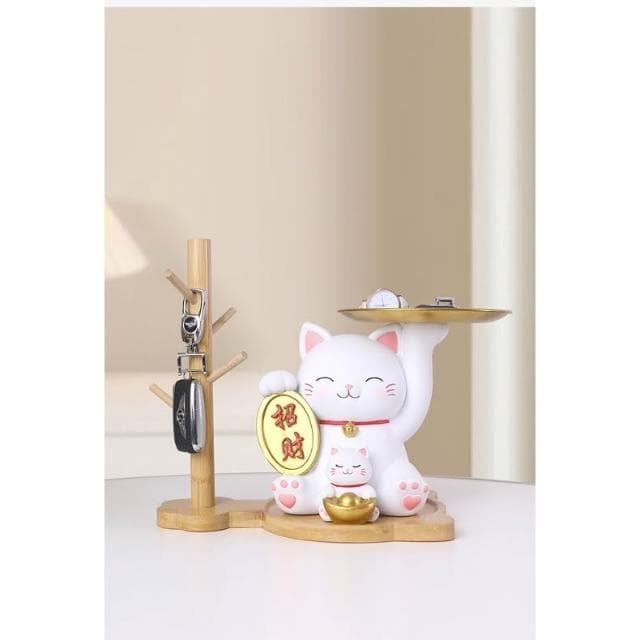 漫生活招財貓 鑰匙收納 玄關收納 托盤收納 玄關擺件 禮物禮品 客廳擺飾 房間擺設 家居裝飾 喬遷禮物