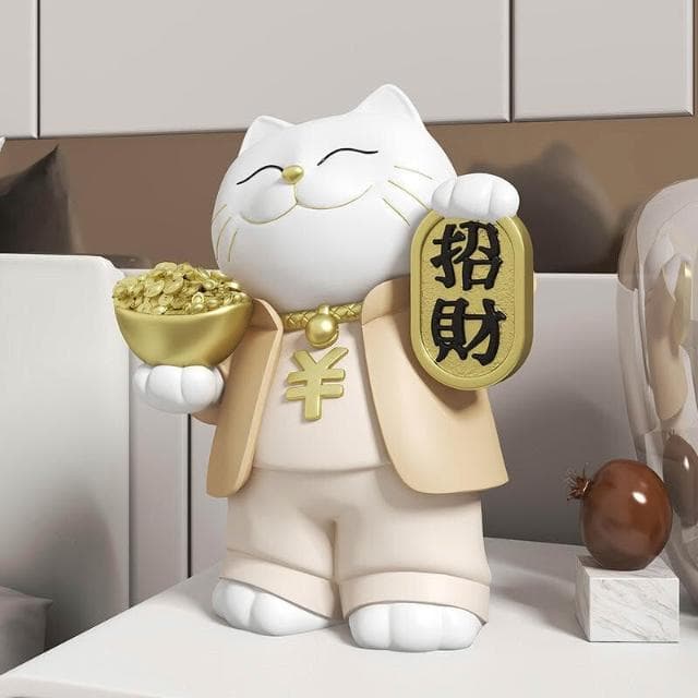 漫生活招財貓擺飾 招財擺件 入厝禮物 客廳裝潢 元寶貓 喬遷之喜禮品 客廳擺飾 開業禮物 開店禮物 交換禮物