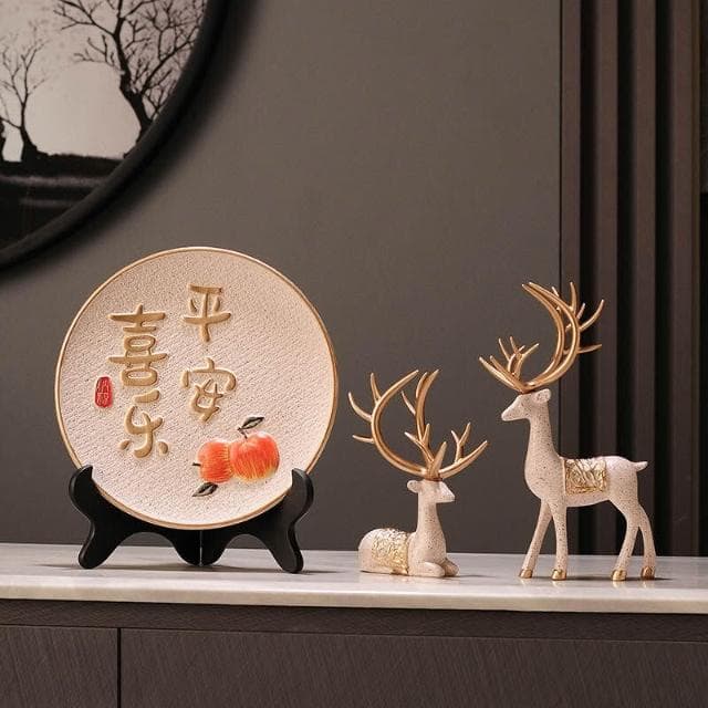 漫生活平安喜樂 鹿擺飾 鹿擺件 入厝禮物 玄關擺件 辦公室擺飾 電視櫃酒櫃擺件 房間擺件 平安擺件 喬遷禮品 交