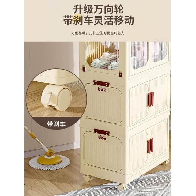 免安裝兒童衣櫃家用臥室寶寶衣服儲物收納櫃可折疊嬰兒簡易掛衣櫥