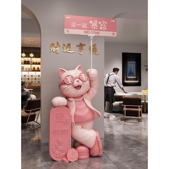 創意招財貓擺件開業禮物高檔生意興隆店鋪新店開店送朋友大氣禮品
