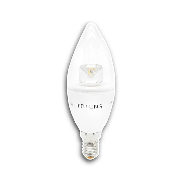【TATUNG 大同】LED 蠟燭燈 5W  蠟燭型燈泡 E14 燈頭 全電壓 尖清 拉尾 黃光 氛圍燈 小燈泡 小夜燈