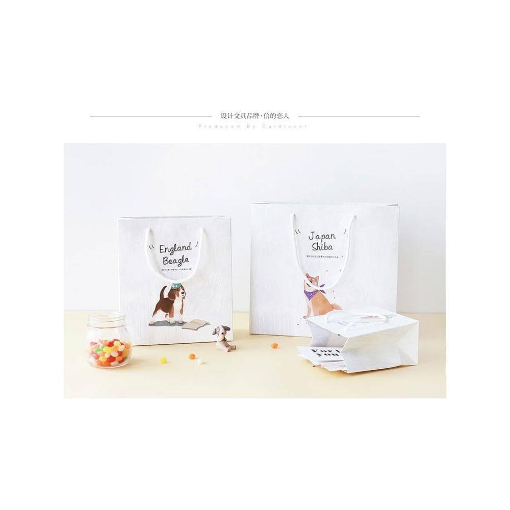 【德德小品集】德德小品集 信的戀人 禮品袋 狗狗 鬥牛犬 柴犬 柴柴 創意生日禮物袋 包裝袋紙袋子 婚禮小物 禮品飾品袋 送客禮