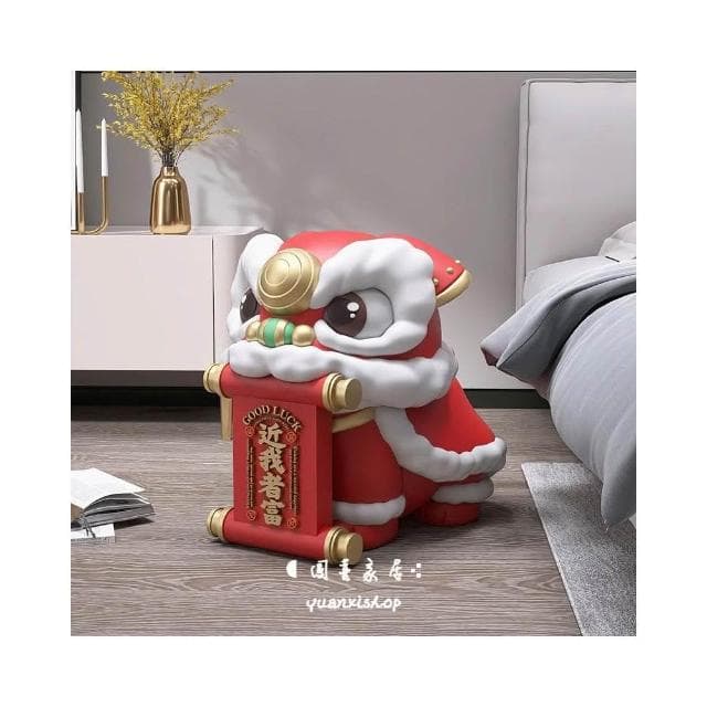 大尺寸招財舞獅擺件( 裝飾/招財貓/開運招財貓/招財/節日禮物/開業禮物/喬遷禮物)