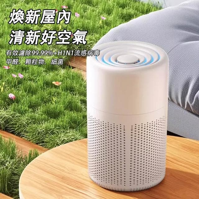 寵物空氣清淨機 桌上型 負離子 除甲醛 淨化器（空氣淨化器 空氣濾清器 臭氧機 USB插電使用）