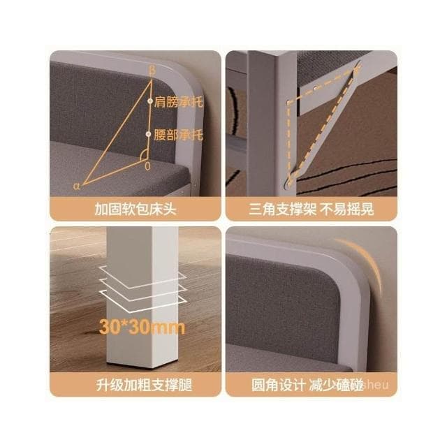 免運 床架 鐵藝床架 折疊床單人床家用簡易辦公室小床宿捨午休成人午睡神器出租屋鐵床