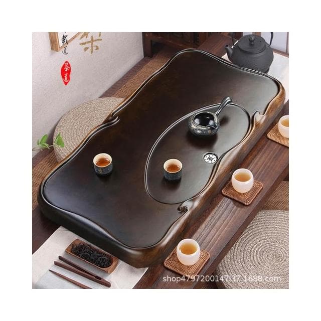 黑檀木茶盤 實木精雕雙龍戲珠茶具 簡約家用茶盤 大號加厚排水小茶臺 茶桌 茶壺