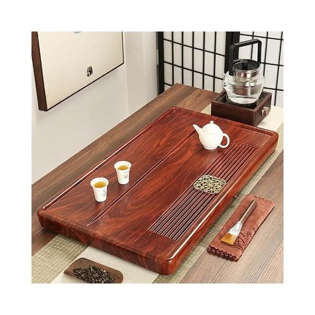 新款花梨木茶盘整块茶台大小号家用黑檀茶海功夫茶具简约电木批发