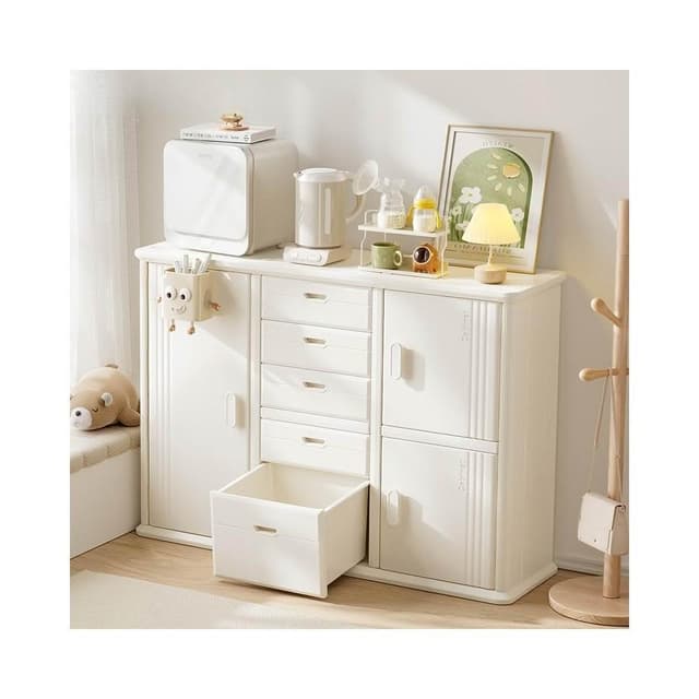 收納櫃寶寶分類置物收納架鬥櫃嬰兒儲物櫃餵養臺衣櫃一體
