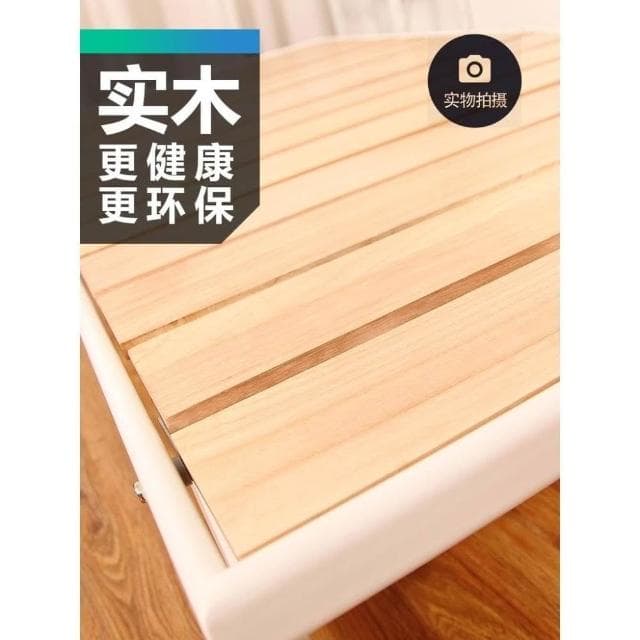 折疊床 床架 午休床 臨時床 實木折疊床單人床金屬原木午休午睡床硬板床加床陪護床