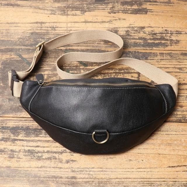 【巴黎精品】紐約精品 父親節禮物 現貨+預購 真皮胸背包胸包真皮革側背包隨身包包-頭層牛皮復古百搭男包包a1js70