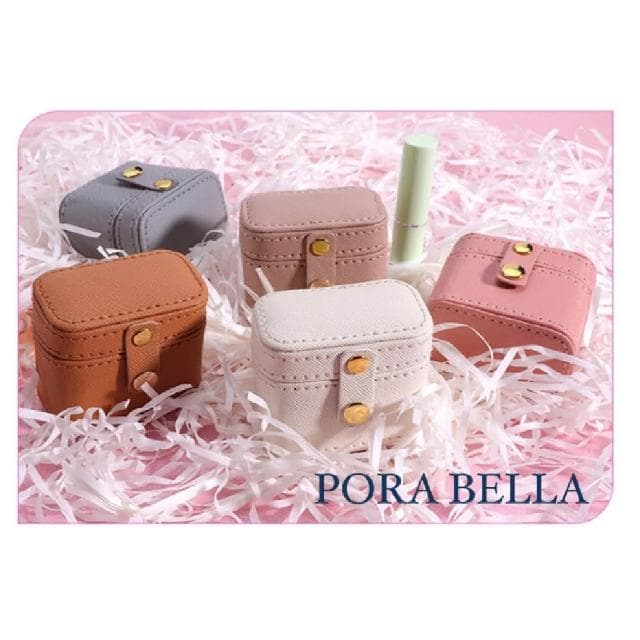 【Porabella】迷你粉嫩配色隨身首飾盒 珠寶盒 生日禮物 皮革類飾品盒 飾品戒指項鍊耳環耳夾收納