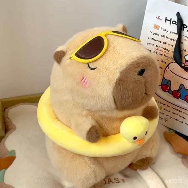 可愛卡皮巴拉水豚玩偶超大號公仔抱枕可愛毛絨玩具送男女生日禮物
