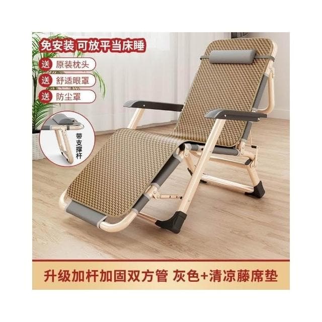 折疊床單人成人午休床躺椅折疊椅成人辦公加固行家用躺床外貿貨源