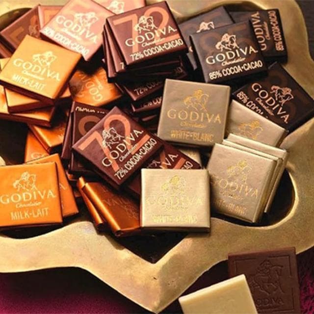 【GODIVA】片裝巧克力 16/24/36片 牛奶巧克力 50%黑巧克力 72%黑巧克力 禮盒