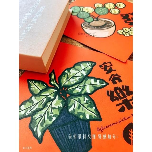 春聯 創意春聯 植物春聯 觀葉春聯 斗方手繪春聯 文創春聯 招財 開運植栽