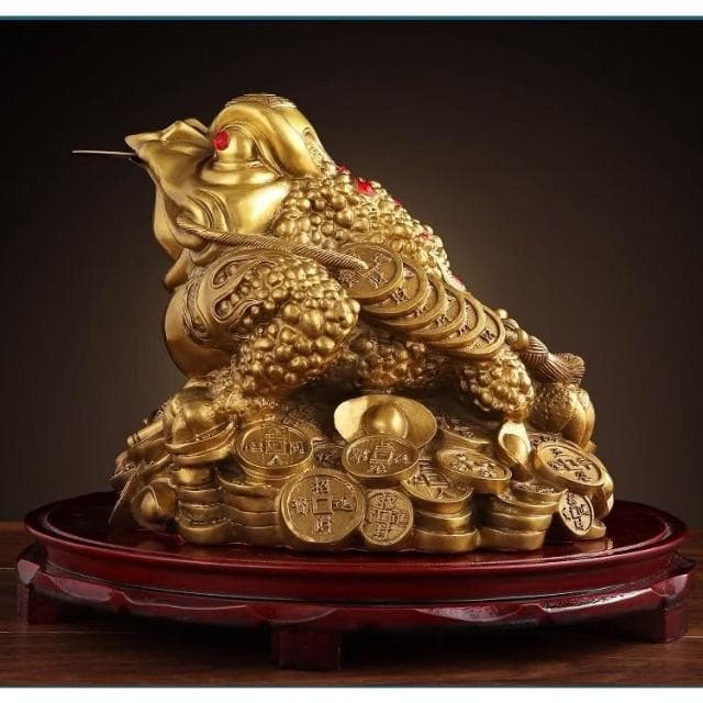 漫生活招財金蟾 純銅金蟾蜍 三腳金蟾蜍 三足銅蟾蜍  咬錢金蟾蜍 風水擺件 招財擺飾 禮物 開業 開運