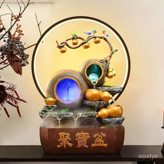 漫生活桃園出貨 葫蘆流水生財 循環水景聚寶盆 流水擺件 招財擺飾 開運 風水招財流水組 風水擺件 開幕送禮 入厝禮物