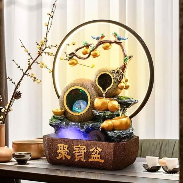 漫生活桃園出貨 葫蘆流水生財 循環水景聚寶盆 流水擺件 招財擺飾 開運 風水招財流水組 風水擺件 開幕送禮 入厝禮物
