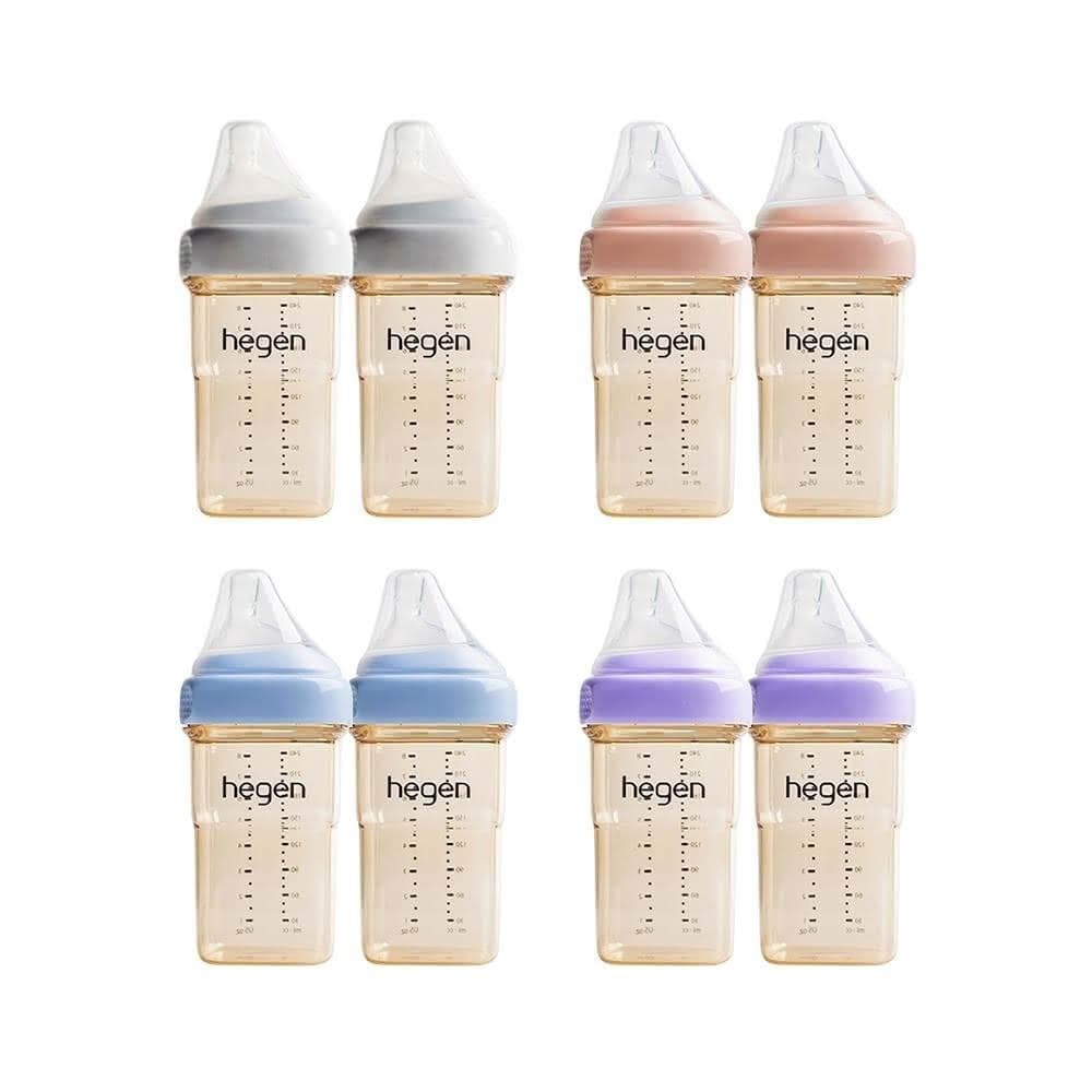 【hegen】金色奇蹟PPSU多功能方圓型寬口奶瓶 240ml 雙瓶組