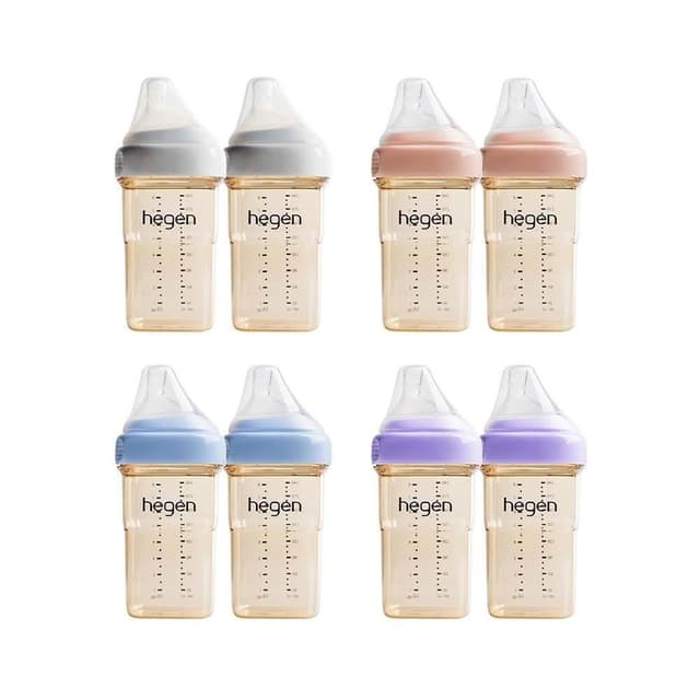 【hegen】金色奇蹟PPSU多功能方圓型寬口奶瓶 240ml 雙瓶組