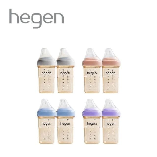 【hegen】金色奇蹟PPSU多功能方圓型寬口奶瓶 240ml 雙瓶組