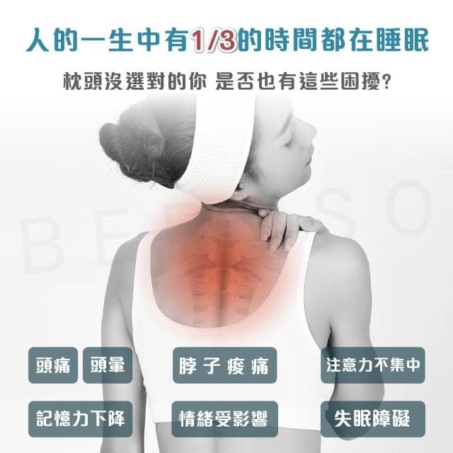 【Beroso 倍麗森】Beroso 倍麗森 強力推薦 冰絲涼感深眠護頸記憶枕 瞬涼/速涼/速凍 送禮 禮品 交換禮物 睡眠
