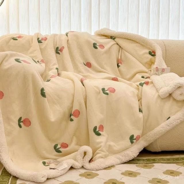 漫生活雙層毛毯被子冬加厚蓋毯羊羔絨午睡珊瑚床單人學生毯子宿捨法蘭絨
