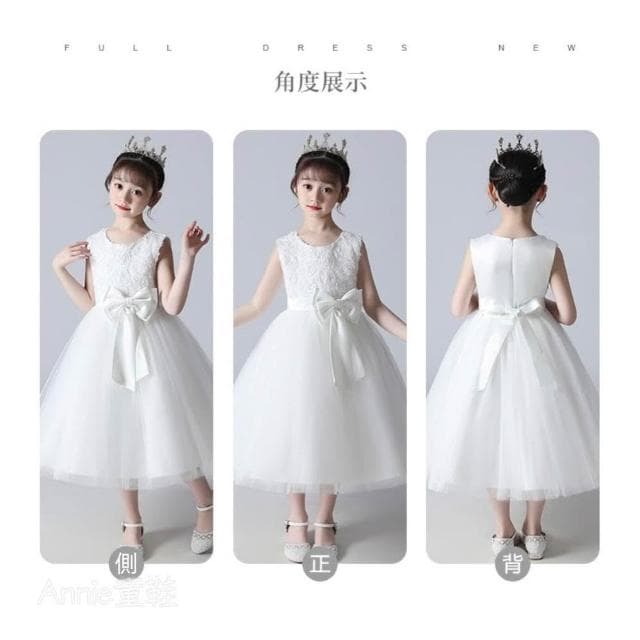 ❤️Annie❤️現貨快速出貨 / 女童畢業洋裝 夢幻禮服 白色背心洋裝 童裝 女童公主裙 婚禮花童禮服 演出服 表演服